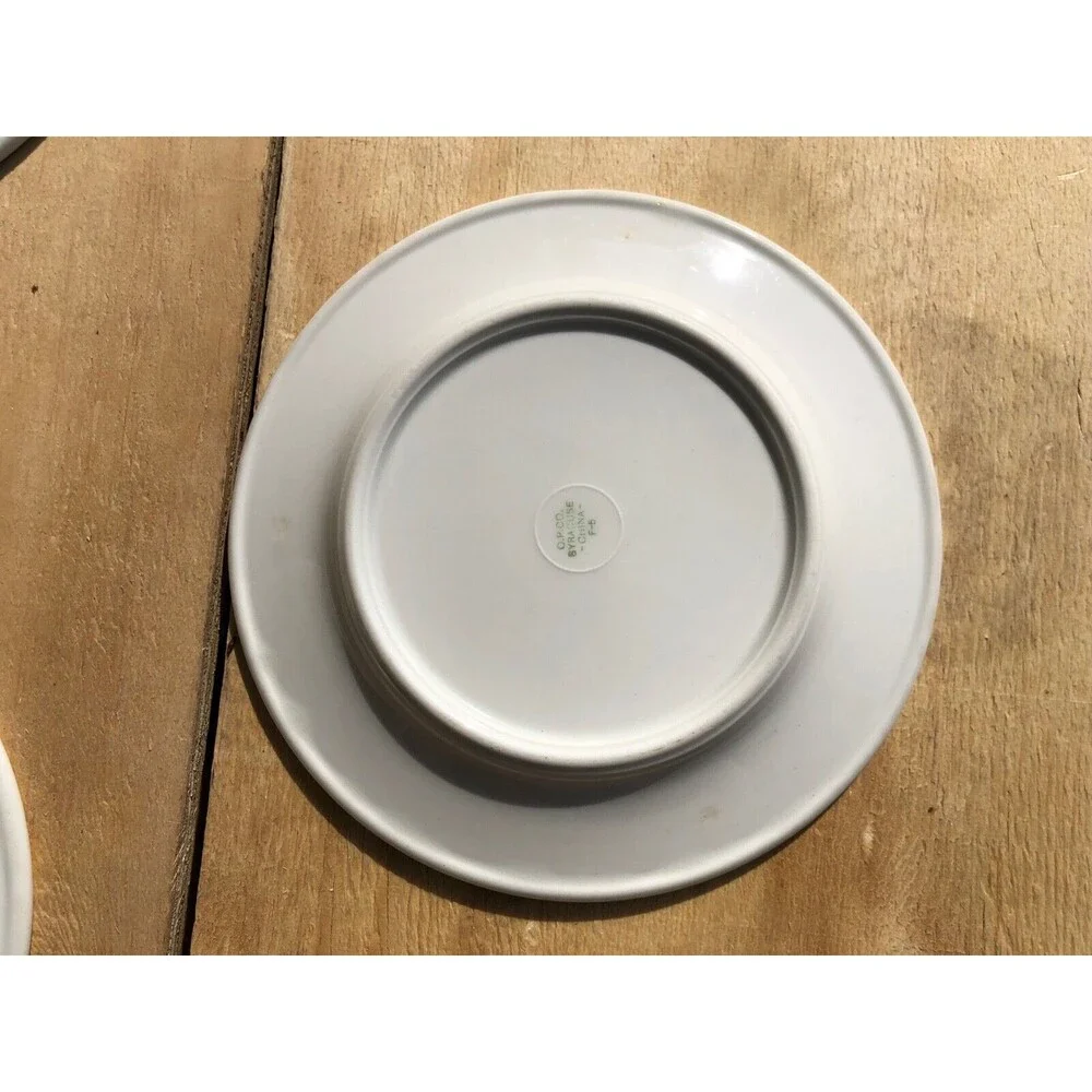 O.P.CO. Syracuse China  Tree Pattern 7.5 inch   set of 3 Dishes
